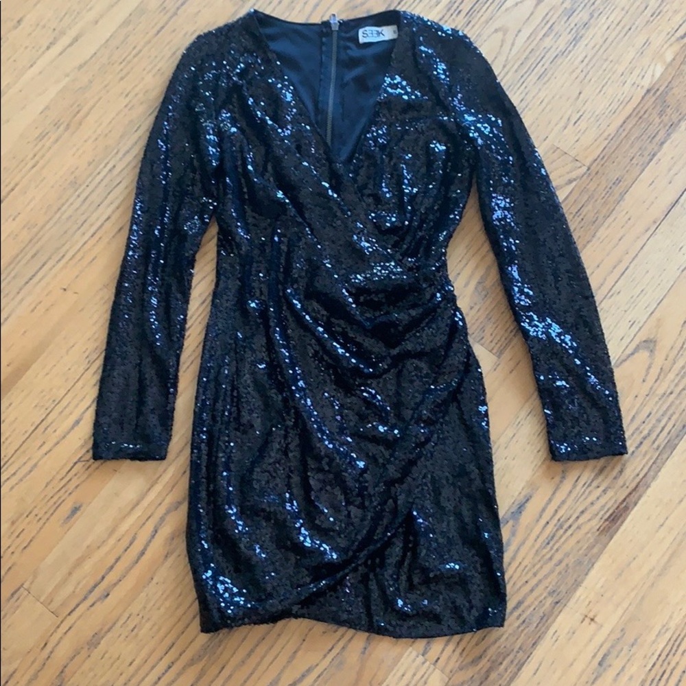 Sexy Sequin Black Dress